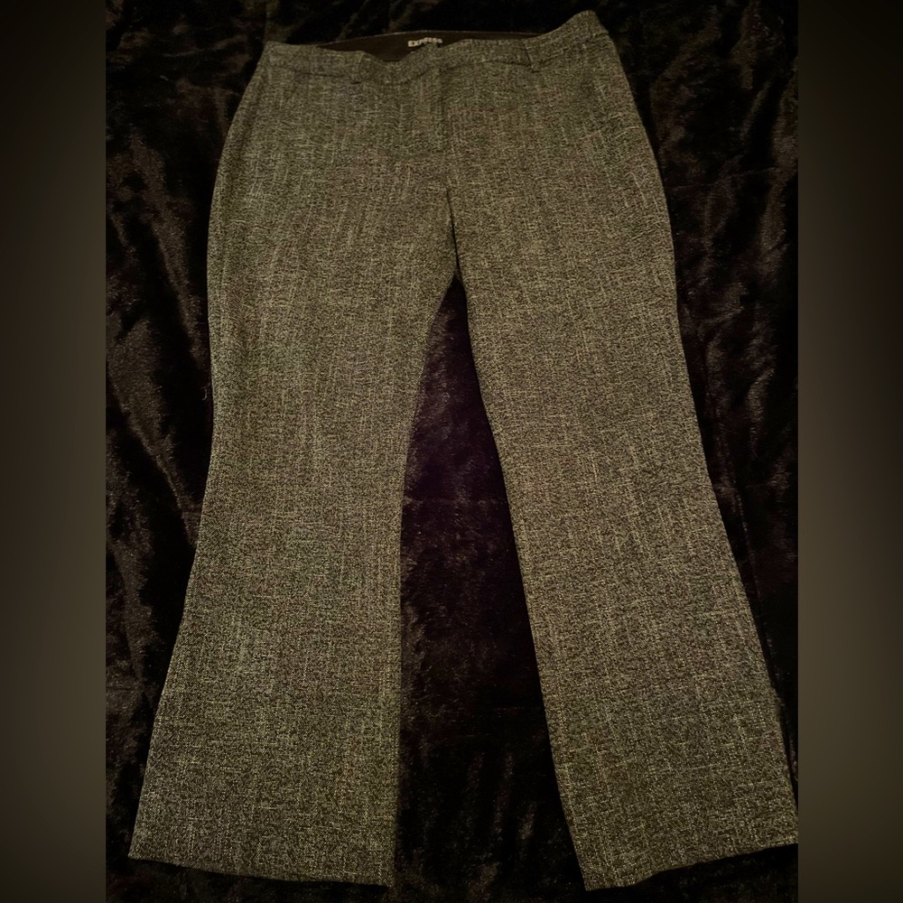 EXPRESS Columnist Barely Boot Mid Rise marled dress pants